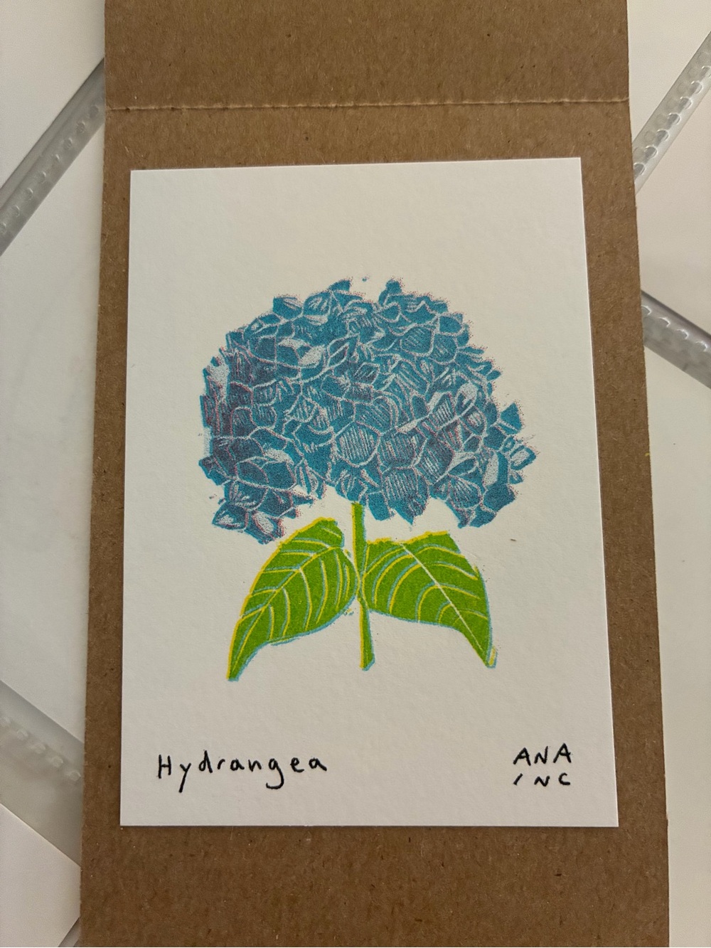 Ana Anastasia Inciardi Mini Print - Blue Hydrangea Flower - Vending Machine Art